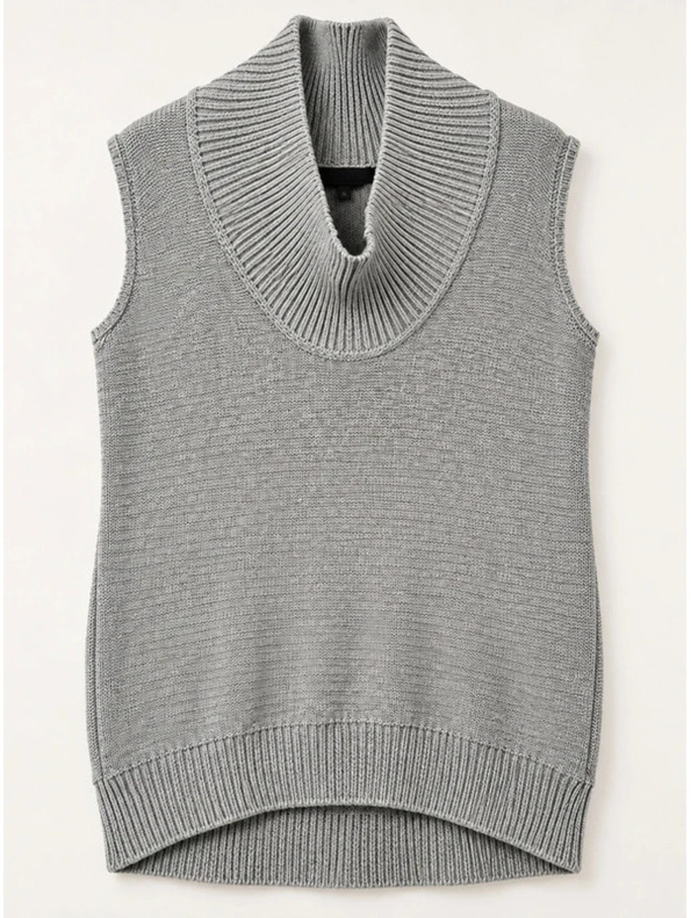 Talbots Woman Gray Cowl-Neck Sleeveless Sweater Tunic 1X